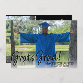 ABSCHLUSS 2 FOTO | Ausgereifter Goldkeepake Einladung