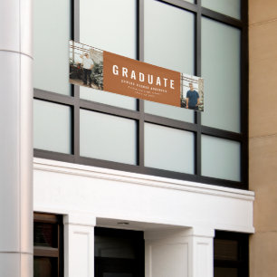 Abschluss 2 Foto Chic Terracotta Modernes Party Banner
