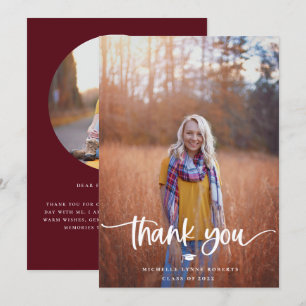 Abschluss 2 Foto Dankeschön Karte