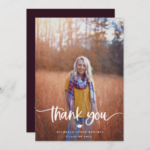 Abschluss 2 Foto Dankeschön Karte