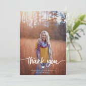 Abschluss 2 Foto Dankeschön Karte (Stehend Vorderseite)