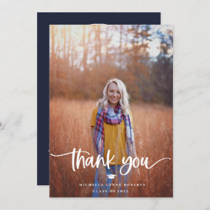 Abschluss 2 Foto Dankeschön Karte