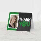 Abschluss 2 Foto Falten mit weißer und grüner Farb Dankeskarte