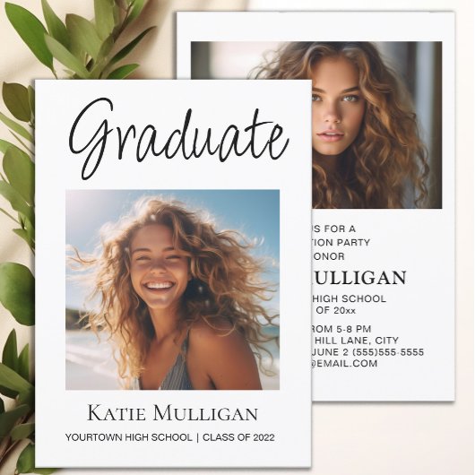 Abschluss 2 Foto White Graduation Party