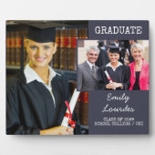 Abschluss 2 Fotomaterial Dunkelblau Personalisiert Fotoplatte (Vorderseite)