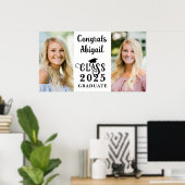 Abschluss 2 Fotos Extravagante Jahrtypografie Poster (Heimbüro)