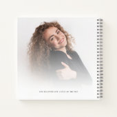 Abschluss 2 Fotos Overlay Grad Gästebuch Notizblock (Rückseite)