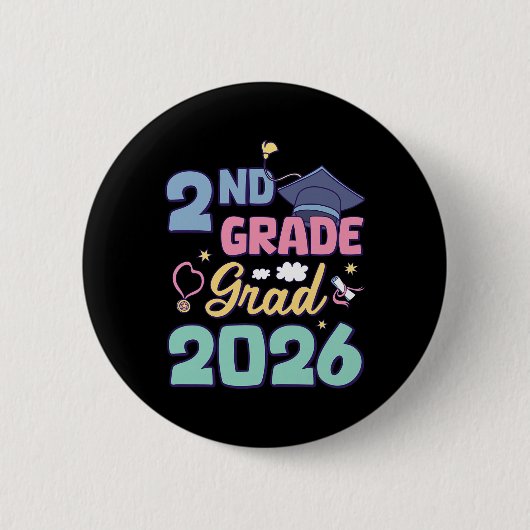 Abschluss 2. Klasse 2026 Stolz auf den Absolventen Button (Vorderseite)