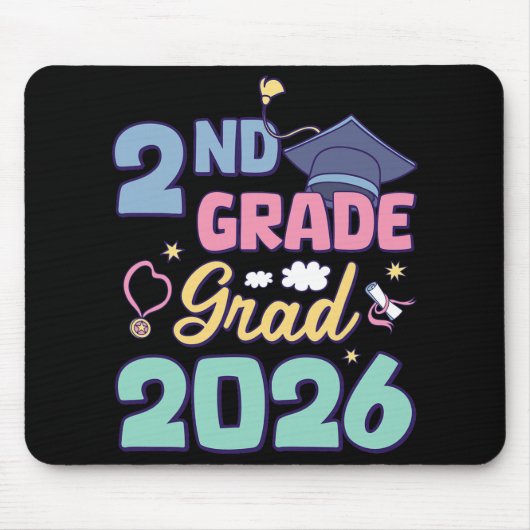 Abschluss 2. Klasse 2026 Stolzer Absolvent Zweite Mousepad (Vorne)