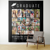 Abschluss 30 Fotos Schwarzes Foto Stand Hintergrun Wandteppich (Beispiel)