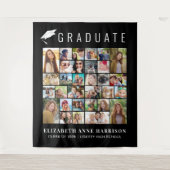 Abschluss 30 Fotos Schwarzes Foto Stand Hintergrun Wandteppich (Vorderseite)