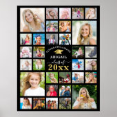 Abschluss 32 Foto Collage Class Jahr Custom Poster (Vorne)