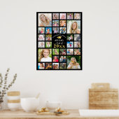 Abschluss 32 Foto Collage Class Jahr Custom Poster (Küche)