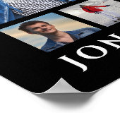 Abschluss 33 Foto Collage your Color Poster (Ecke)