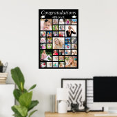 Abschluss 33 FotoCollage Einfach benutzerdefiniert Poster (Heimbüro)