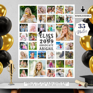 Abschluss 35 Foto Collage Class Jahr Graduate Poster