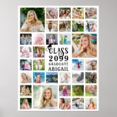 Abschluss 35 Foto Collage Class Jahr Graduate Poster (Vorne)