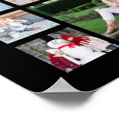 Abschluss 35 Foto Collage KLASSE JAHR Schwarz Poster (Ecke)