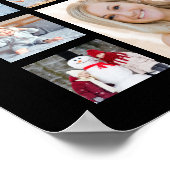 Abschluss 35 Foto Collage KLASSE JAHR Schwarz Poster (Ecke)