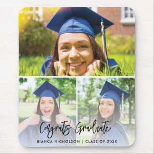 Abschluss 3 Foto Custom 2025 Graduate Swag Mousepad