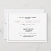 Abschluss 3 Foto Modernes Overlay Party Einladung (Rückseite)