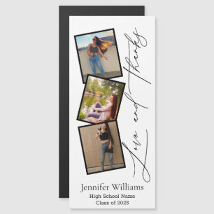 Abschluss 3 Foto Stand Danke Magnet