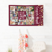 Abschluss 42 Foto Collage Maroon Class Year Banner (Insitu)