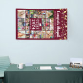 Abschluss 42 Foto Collage Maroon Class Year Banner (Messeveranstaltung)