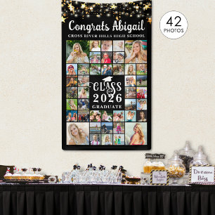 Abschluss 42 Foto Collage Script-Klasse Jahr Banner