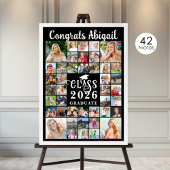 Abschluss 42 Foto Collage Script-Klasse Jahr Poster