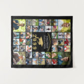 Abschluss 42 Fotocollage Class Jahr Ihre Farben Wandteppich (Vorderseite (Horizontal))