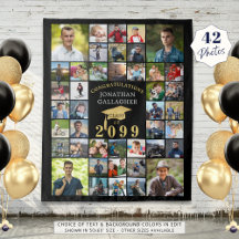 Abschluss 42 Fotocollage Class Jahr Ihre Farben