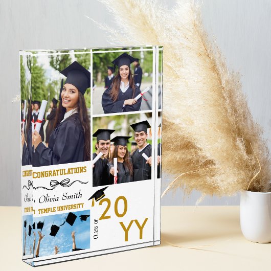 Abschluss 4 Benutzerdefiniertes Foto, Graduierung Fotoblock