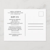 Abschluss 4 Foto Ankündigung Einladung weiß (Rückseite)