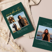 Abschluss 4 Foto Collage Script Green Grad 2024 Ankündigung