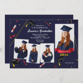 Abschluss 4 Foto Einladung (Vorne/Hinten)