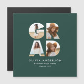 Abschluss 4 Foto Moderne Ankündigung Grün (Vorne/Hinten)