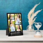 Abschluss 4 Foto Moderne Kalligraphie Herz Schwarz Fotoplatte (Seite)