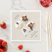 Abschluss 4 Foto Moderne personalisierte Natur Serviette (Beispiel)