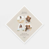 Abschluss 4 Foto Moderne personalisierte Natur Serviette (Ecke)