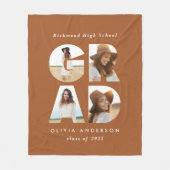 Abschluss 4 Foto Moderne personalisierte Terrakott Fleecedecke (Vorderseite)