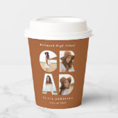 Abschluss 4 Foto Moderne personalisierte Terrakott Pappbecher (Vorderseite)