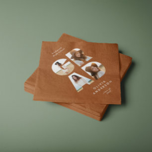 Abschluss 4 Foto Moderne personalisierte Terrakott Serviette