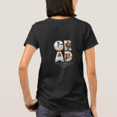 Abschluss 4 Foto Modernes personalisiertes Grün T-Shirt (Rückseite)