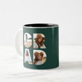Abschluss 4 Foto Modernes personalisiertes Grün Zweifarbige Tasse (Vorderseite Links)