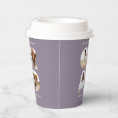 Abschluss 4 Foto Modernes, personalisiertes lila C Pappbecher (Rechts)