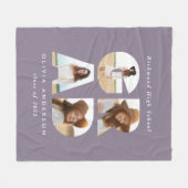 Abschluss 4 Foto Modernes personalisiertes lila Fleecedecke (Vorderseite (Horizontal))