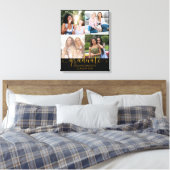 Abschluss 4 Foto Raster Collage Black and Gold Leinwanddruck (Insitu (Schlafzimmer))