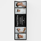 Abschluss 4 FotoCollage Glückwunsch Banner (Vertikal)