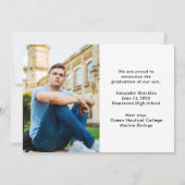 Abschluss 4 FotoCollage Moderne Ankündigung (Rückseite)